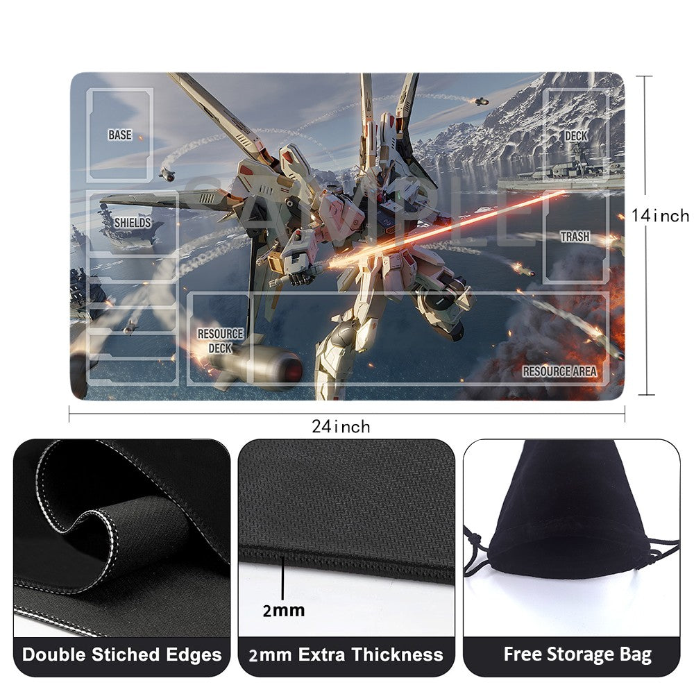 GCG Playmat Suitable for Gundam, includes Storage Bag, 24 x 14 inches (1287239)