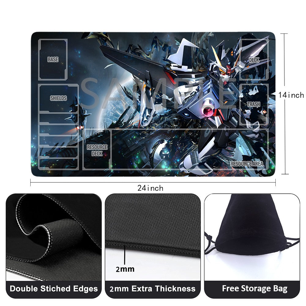 GCG Playmat Suitable for Gundam, includes Storage Bag, 24 x 14 inches (226556)