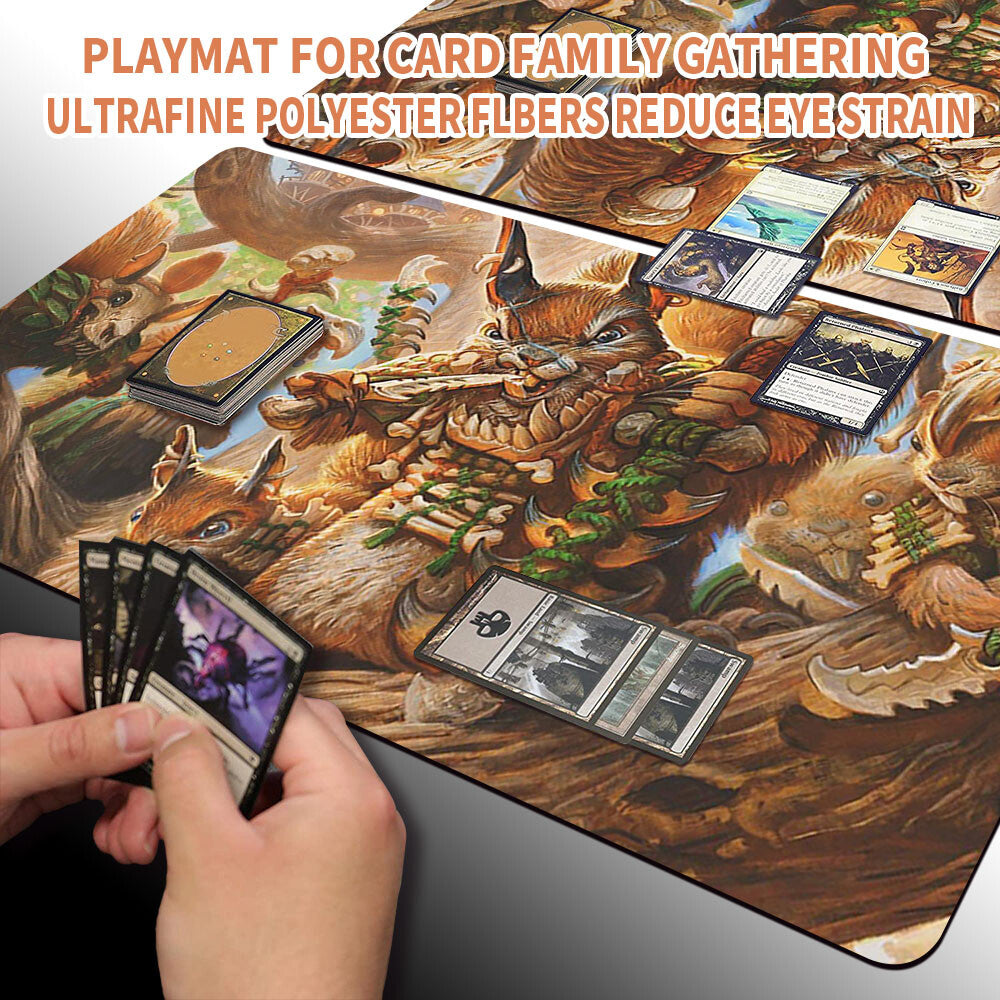 Squirrel Mob - Magic The Gathering MTG Playmat TCG CCG MTG Playmat Stitched Edge