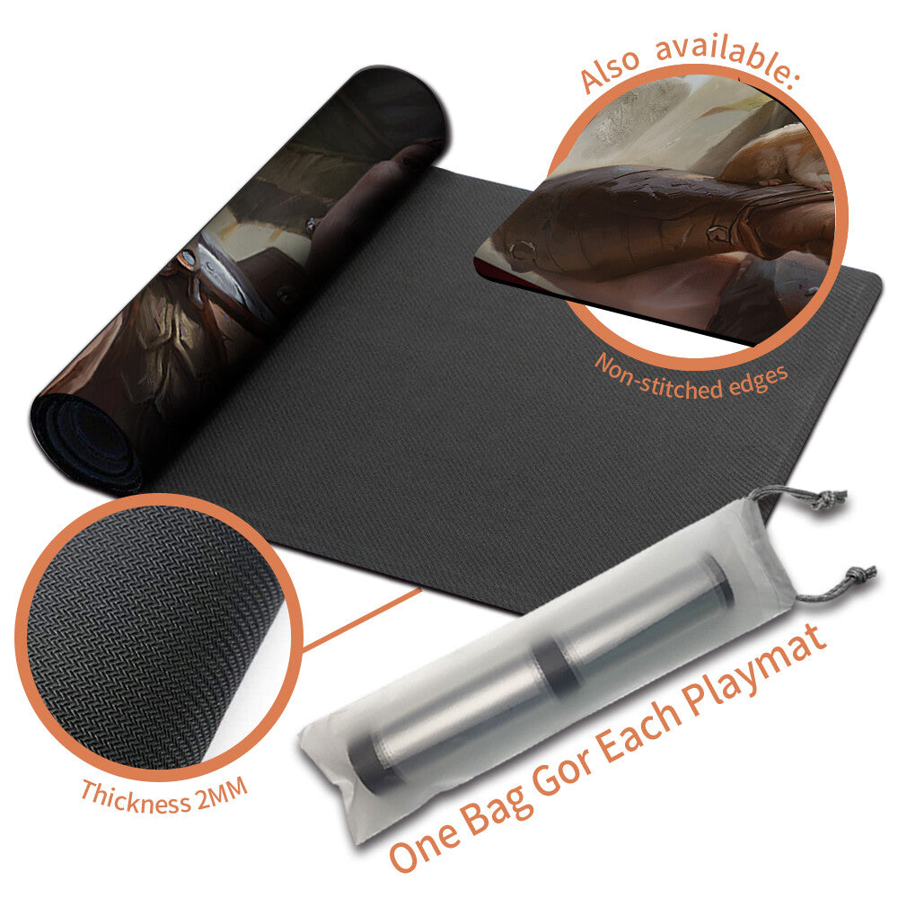 MINSC & BOO, TIMELESS HEROES - Board Game MTG Playmat Playmat of MTG TCG CCG Stitched Edge