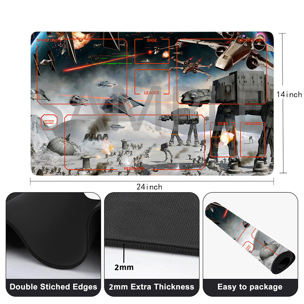 Star Wars Unlimited Playmat Stitched Edge Free Storage Bag Size 24X14IN Protective Mat star19