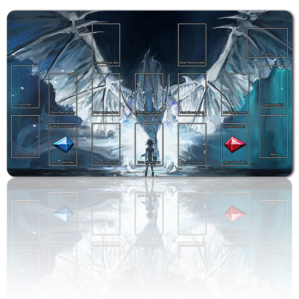 2888857 - Board Game YuGiOh Playmat Stitched Edge Blue-Eyes White Dragon Playmat Stitched Edge of TCG