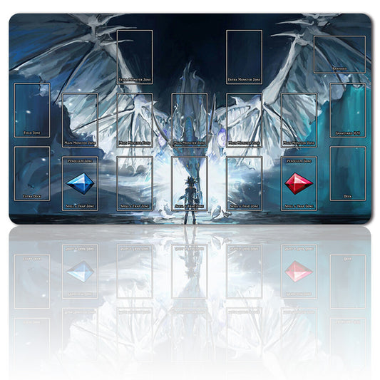 2888857 - Board Game YuGiOh Playmat Stitched Edge Blue-Eyes White Dragon Playmat Stitched Edge of TCG
