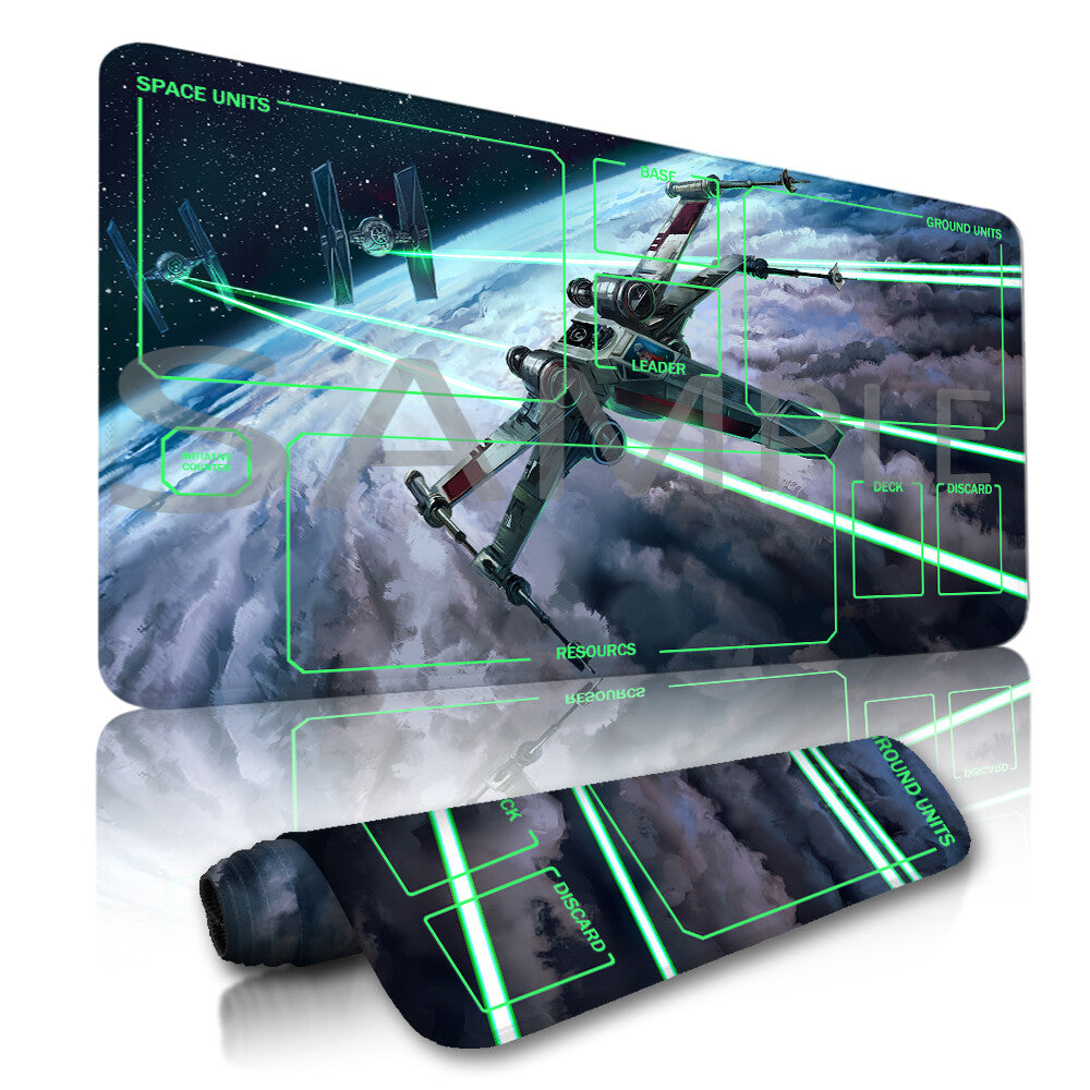 Star Wars Unlimited Playmat Stitched Edge Free Storage Bag Size 24X14IN Protective Mat star17