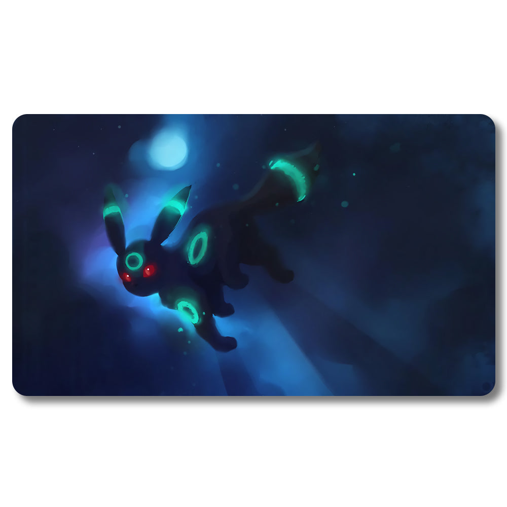 Board Game Umbreon Playmat - Pokemon Size 23.6X13.7in Play mats Compatible for TCG MTG RPG CCG Trading Card Game