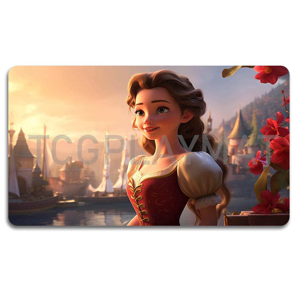 Disney Anna Lorcana Playmat- 23112406 - Size 23.6X13.7in Play mats Compatible for TCG RPG CCG Mouse Pad Desk Mats