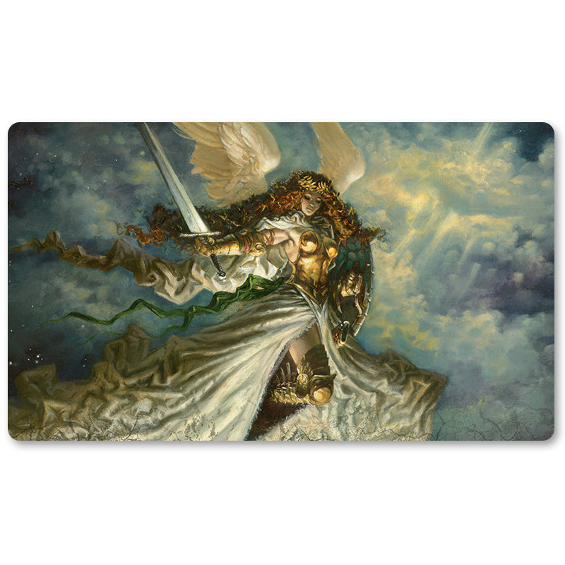 Tabulludo Ekstercentra- BANESLAYER-ANGEL(1) -MTG Playmat Grandeco 23.6X13.7in Ludaj matoj Kongrua por TCG RPG CCG Komerckartludo