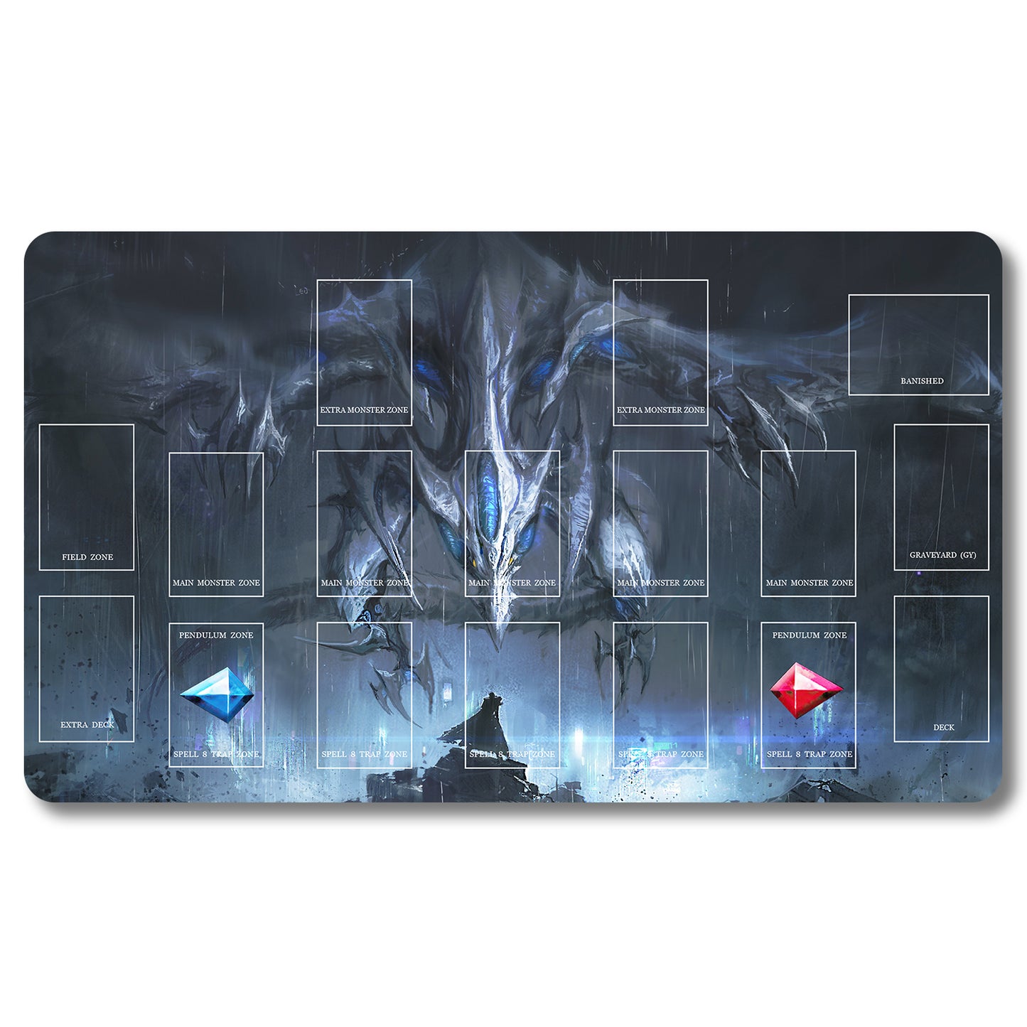 Brettspiel-Peripheriegerät – 1266325 – Yugioh Spielmatte, Größe 59,9 x 34,9 cm. Spielmatten, kompatibel mit TCG, OCG, CCG, Sammelkartenspiel