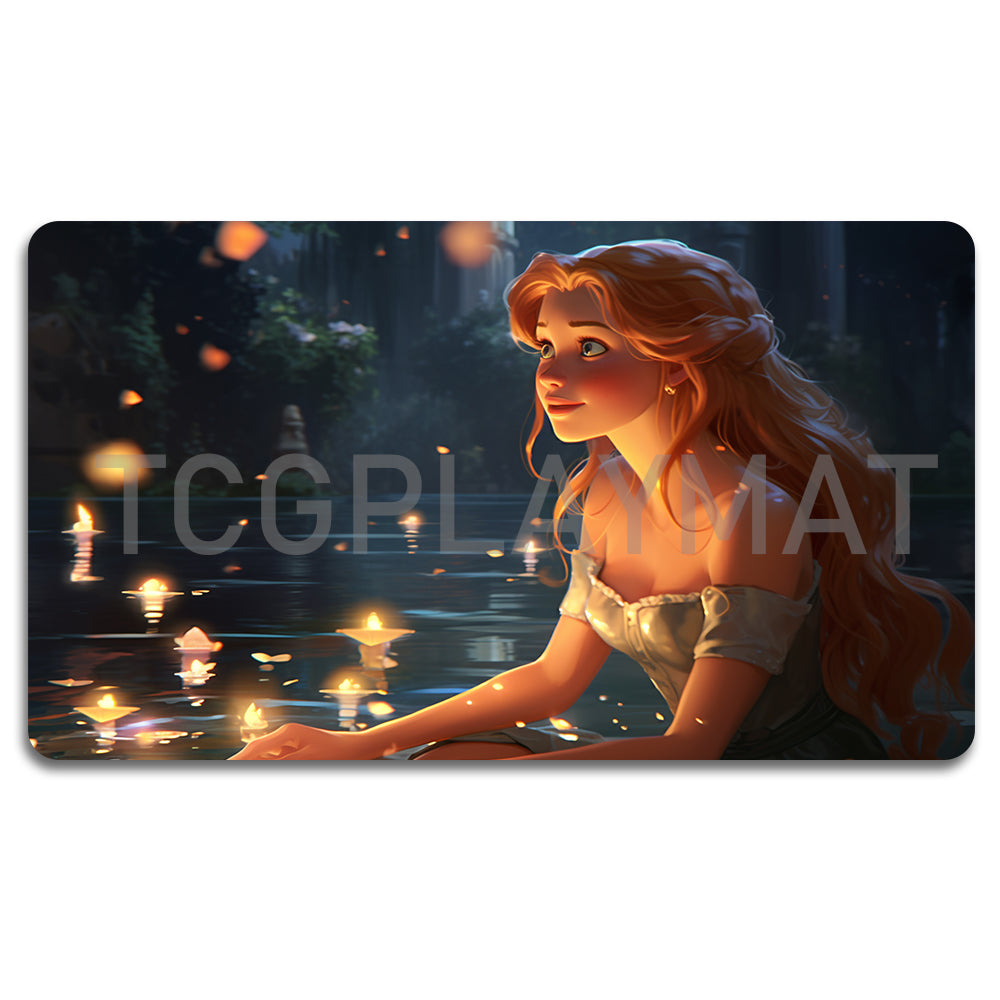 Disney Rapunzel Lorcana Playmat- 23112467- Size 23.6X13.7in Play mats Compatible for TCG RPG CCG Mouse Pad Desk Mats