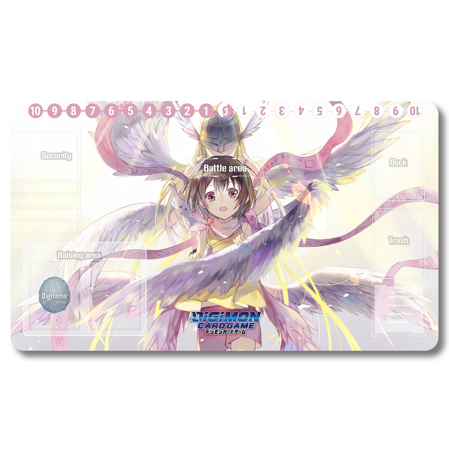 Tabulludo Ekstercentra - 781252- Digimon Playmat Grandeco 23.6X13.7in Ludaj matoj Kongrua por TCG DTCG CCG Komerckartludo