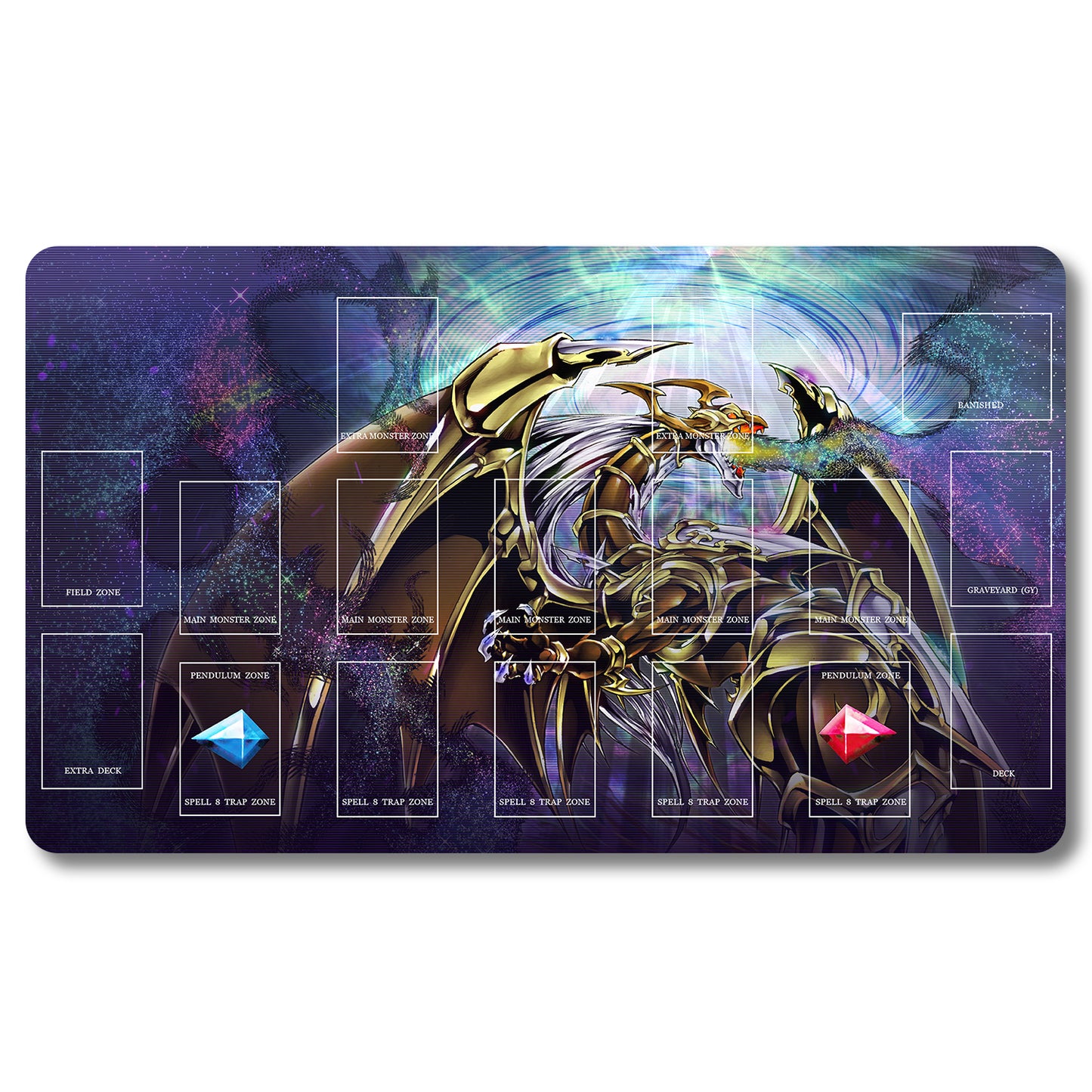 Brettspiel-Peripheriegerät – 1214259 – Yugioh-Spielmatte, Größe 59,9 x 34,9 cm, Spielmatten, kompatibel mit TCG, OCG, CCG, Sammelkartenspiel