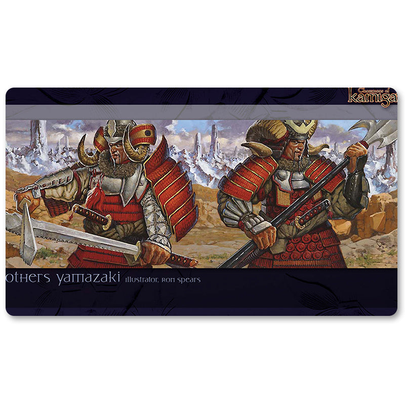 Tabulludo Ekstercentra - The Brothers Yamazaki -MTG Playmat Grandeco 23.6X13.7in Ludaj matoj Kongrua por TCG RPG CCG Komerckartludo