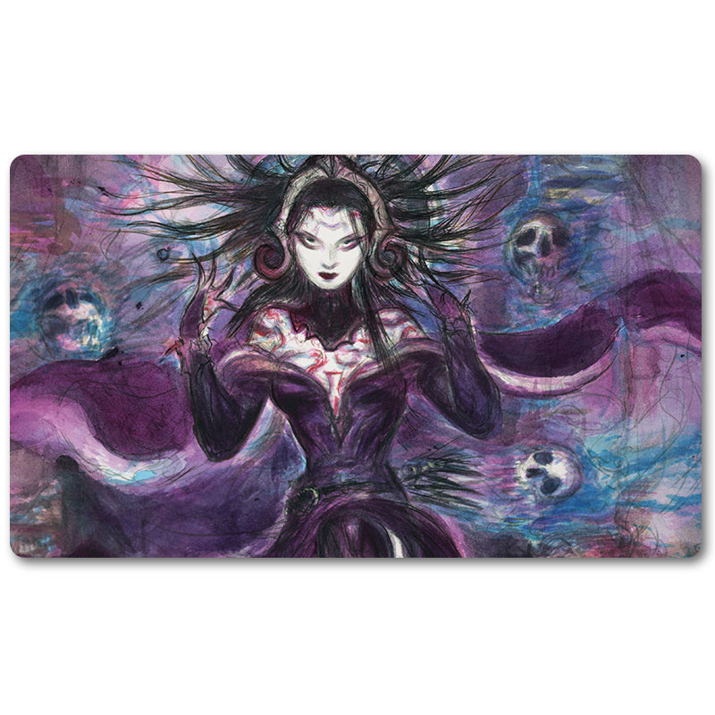 Board Game Peripheral- LILIANA, DREADHORDE GENERAL -MTG Playmat Size 23.6X13.7in Play mats Compatible for TCG RPG CCG Trading Card Game