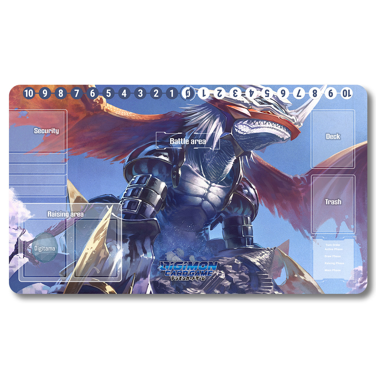 Tabulludo Ekstercentra - 73wd2o- Digimon Playmat Grandeco 23.6X13.7in Ludaj matoj Kongrua por TCG DTCG CCG Komerca Kartludo
