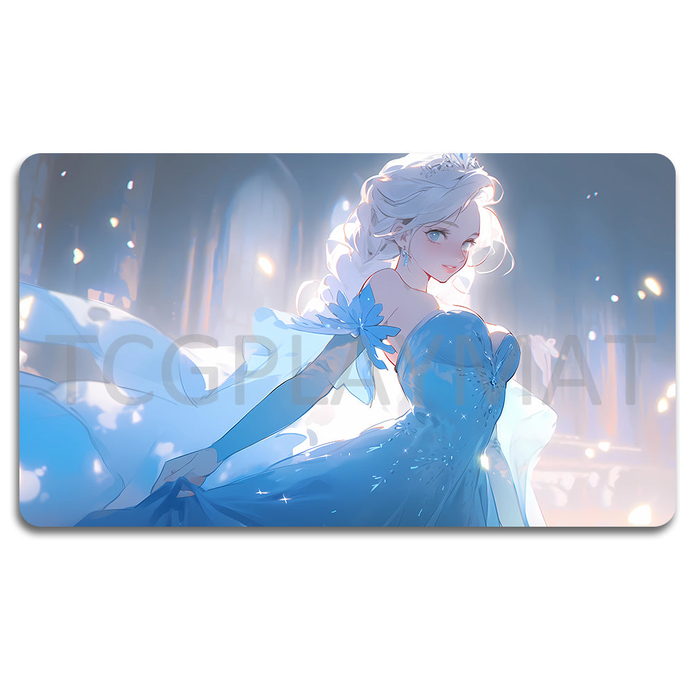 Disney Elsa Lorcana Playmat- 23120548- Size 23.6X13.7in Play mats Compatible for TCG RPG CCG Mouse Pad Desk Mats