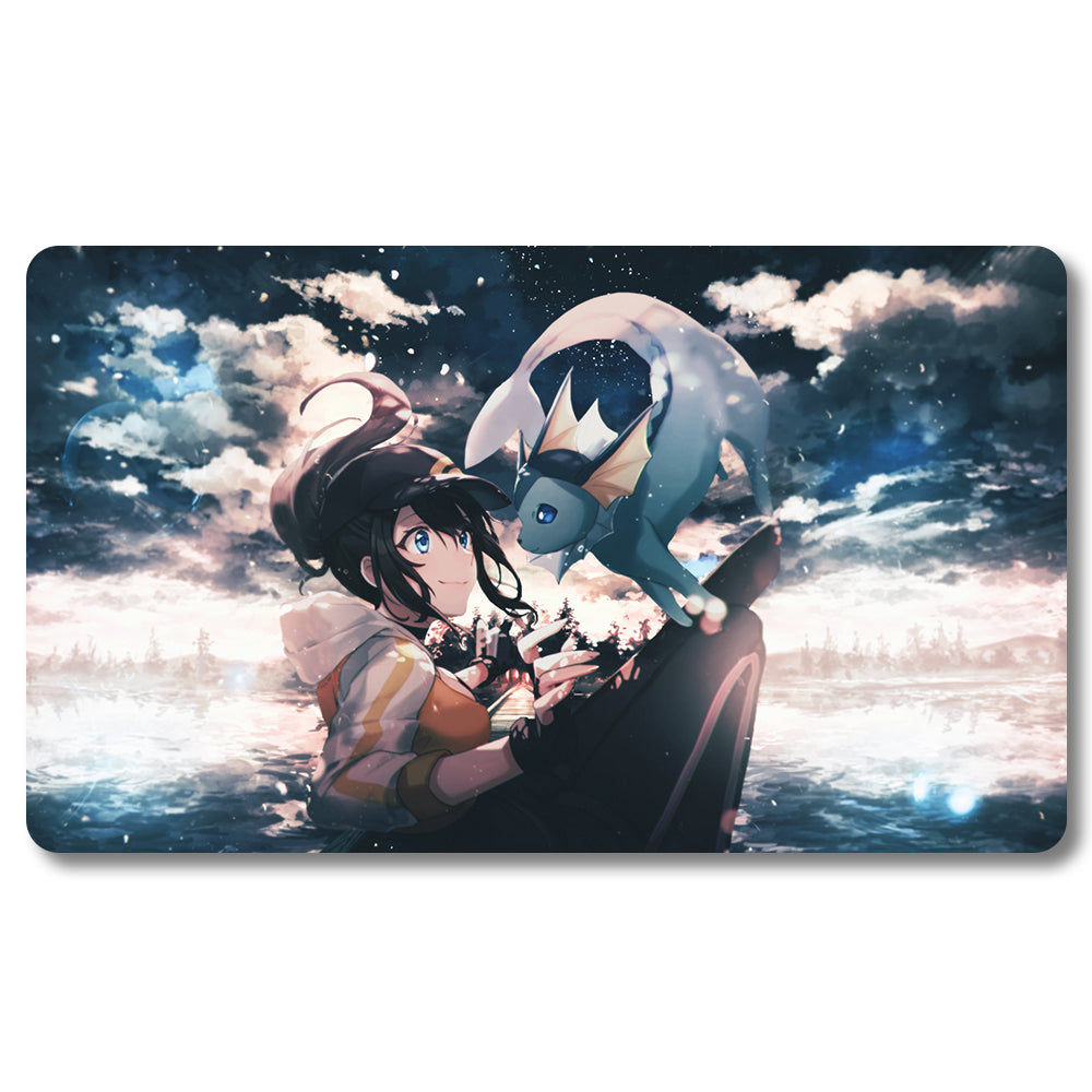 Tabulludo Ekstercentra - 747562- Pokemon Playmat Grandeco 23.6X13.7in Ludaj matoj Kongrua por TCG MTG RPG CCG Komerca Kartludo