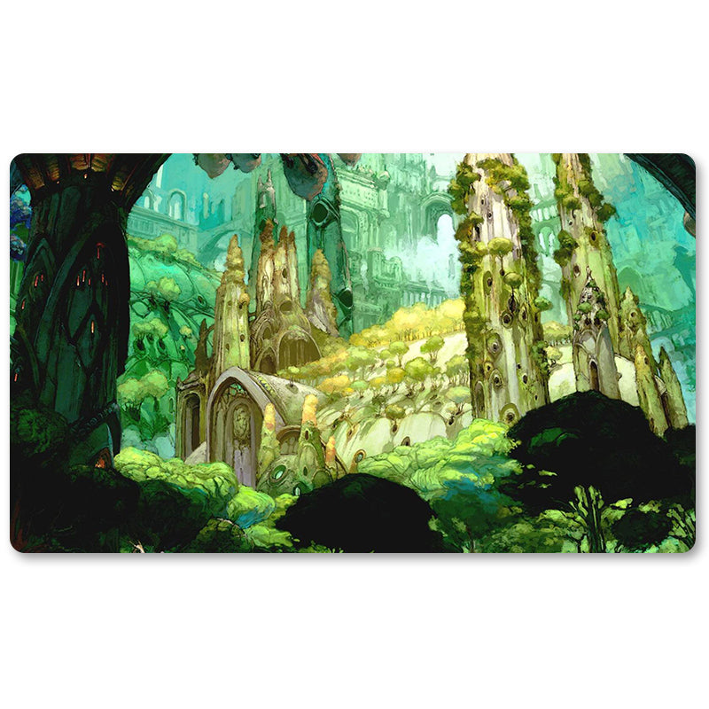 Magic The Gathering Peripheral- Ravnica Forest -MTG Playmat Size 23.6X13.7in Play mats Compatible for TCG RPG CCG Trading Card Game