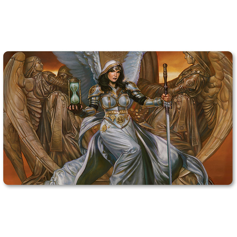 Tabulludo Ekstercentra - StoicAngel -MTG Playmat Grandeco 23.6X13.7in Ludaj matoj Kongrua por TCG RPG CCG Komerckartoludo