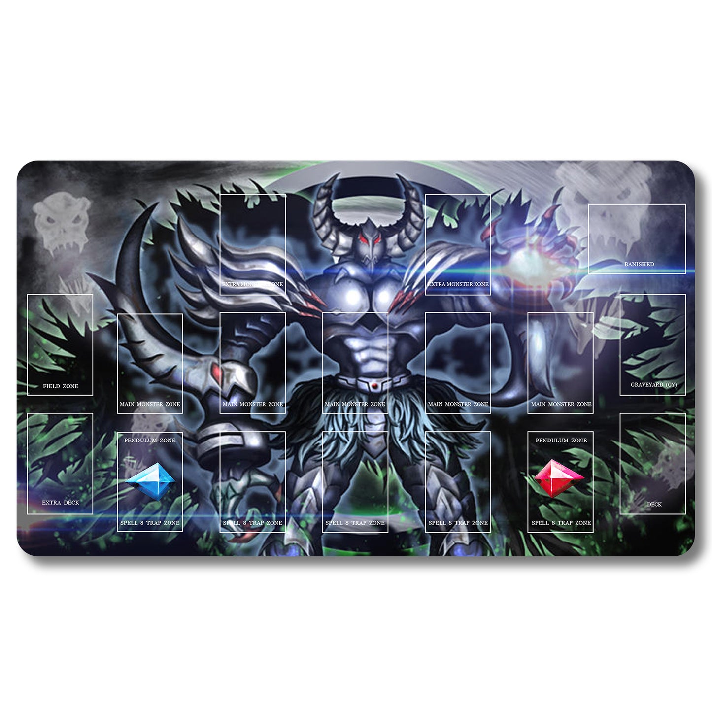 Brettspiel-Peripheriegerät – 98656 – Yugioh-Spielmatte, Größe 59,9 x 34,9 cm. Spielmatten, kompatibel mit TCG, OCG, CCG, Sammelkartenspiel