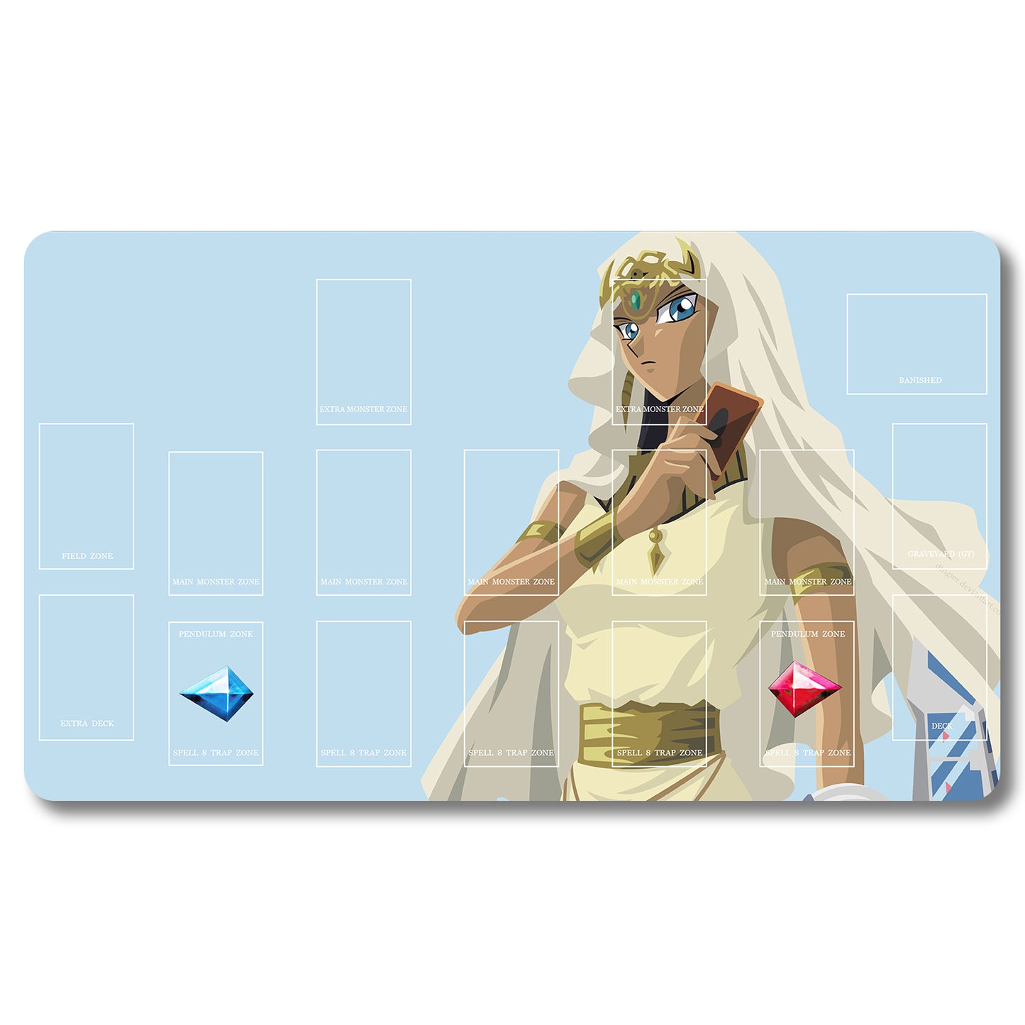 Brettspiel-Peripheriegerät – 964788 – Yugioh-Spielmatte, Größe 59,9 x 34,9 cm. Spielmatten, kompatibel mit TCG, OCG, CCG, Sammelkartenspiel