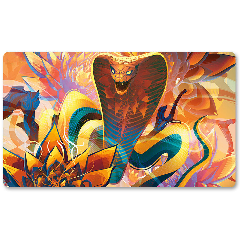 Tabulludo Ekstercentra - LOTUS COBRA -MTG Playmat Grandeco 23.6X13.7in Ludaj matoj Kongruaj por TCG RPG CCG Komerckartludo