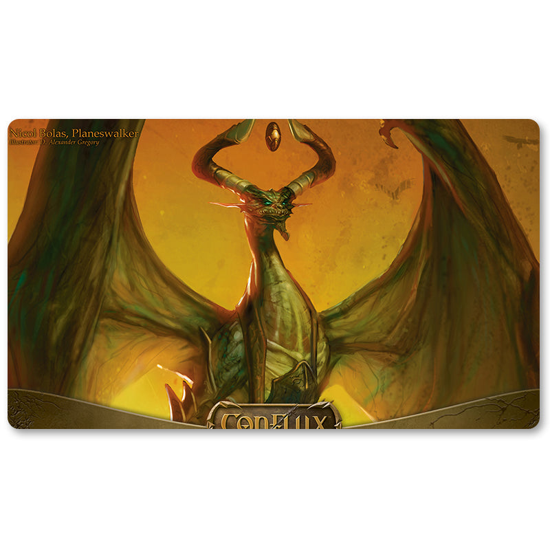 Magic The Gathering Peripheral- Nicol Bolas, Planeswalker -MTG Playmat Size 23.6X13.7in Play mats Compatible for TCG RPG CCG Trading Card Game