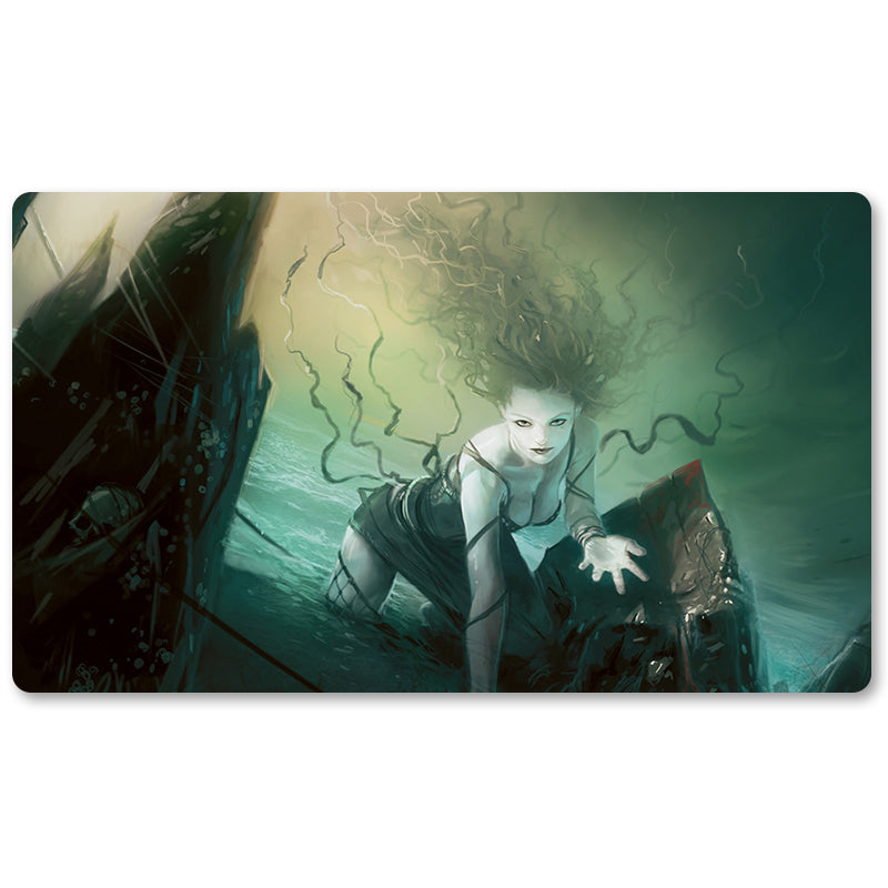 Tabulludo Ekstercentra - Alluring Siren -MTG Playmat Grandeco 23.6X13.7in Ludaj matoj Kongrua por TCG RPG CCG Komerckartludo