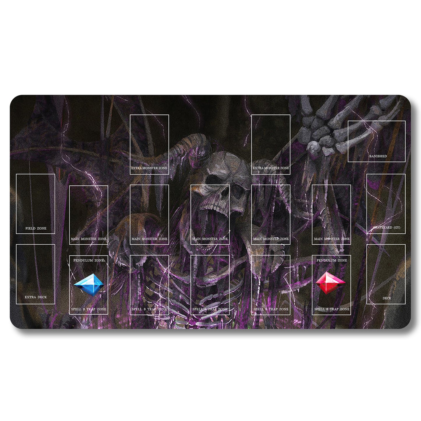 Brettspiel-Peripheriegerät – 579653 – Yugioh Spielmatte, Größe 59,9 x 34,9 cm. Spielmatten, kompatibel mit TCG, OCG, CCG, Sammelkartenspiel