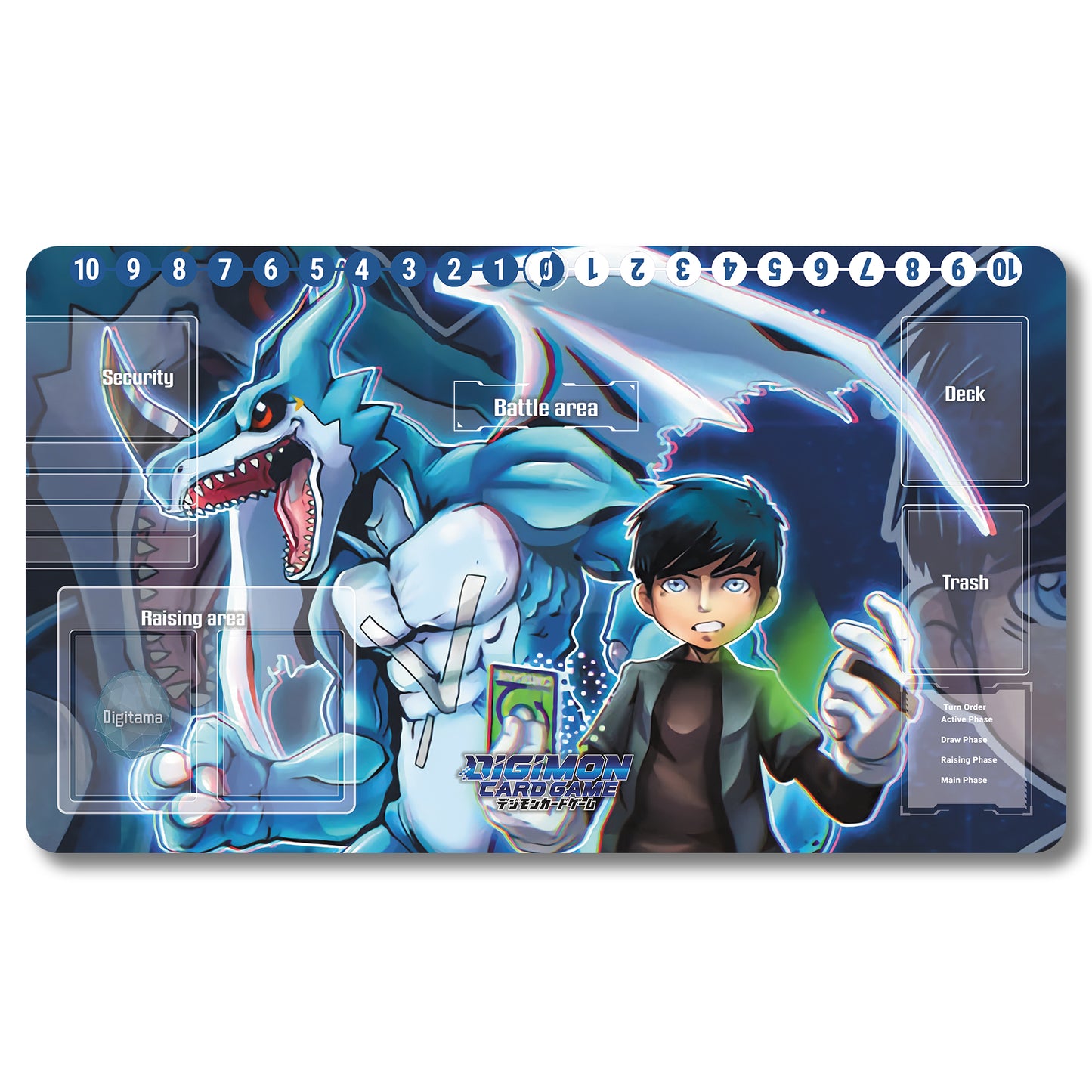 Tabulludo Ekstercentra - 70536587- Digimon Playmat Grandeco 23.6X13.7in Ludaj matoj Kongrua por TCG DTCG CCG Komerckartludo