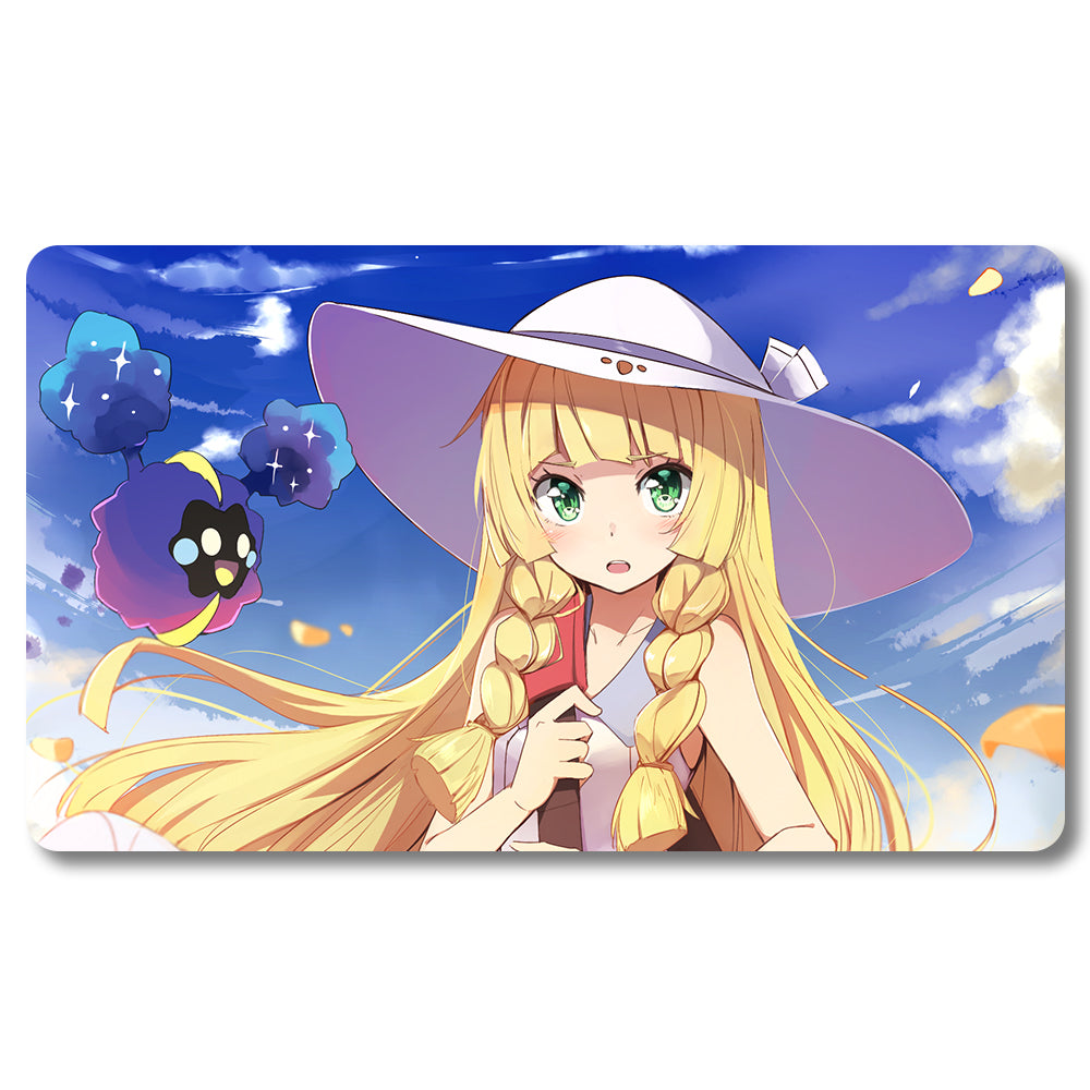 Tabulludo Ekstercentra - 772997- Pokemon Playmat Grandeco 23.6X13.7in Ludaj matoj Kongruaj por TCG MTG RPG CCG Komerckartludo