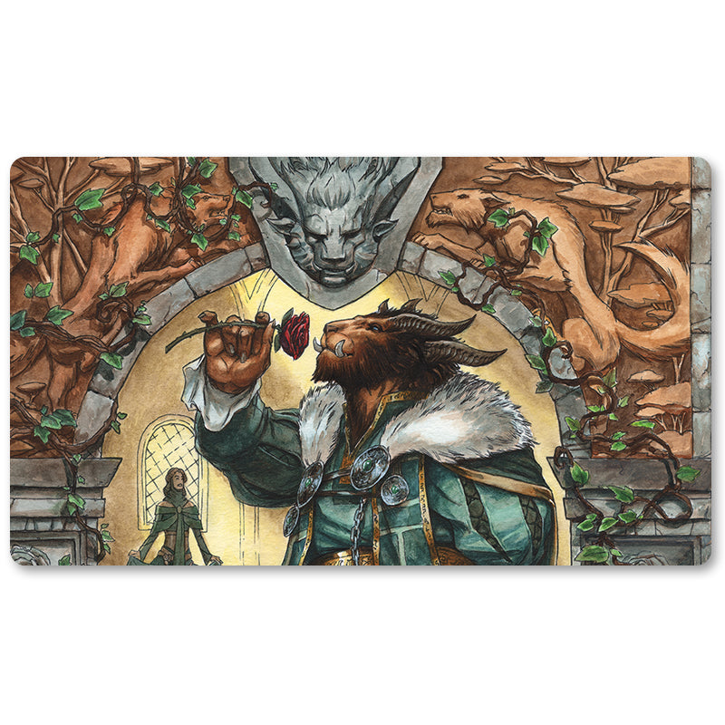 Tabulludo Ekstercentra - LOVESTRUCK BEAST -MTG Playmat Grandeco 23.6X13.7in Ludaj matoj Kongruaj por TCG RPG CCG Komerckartludo