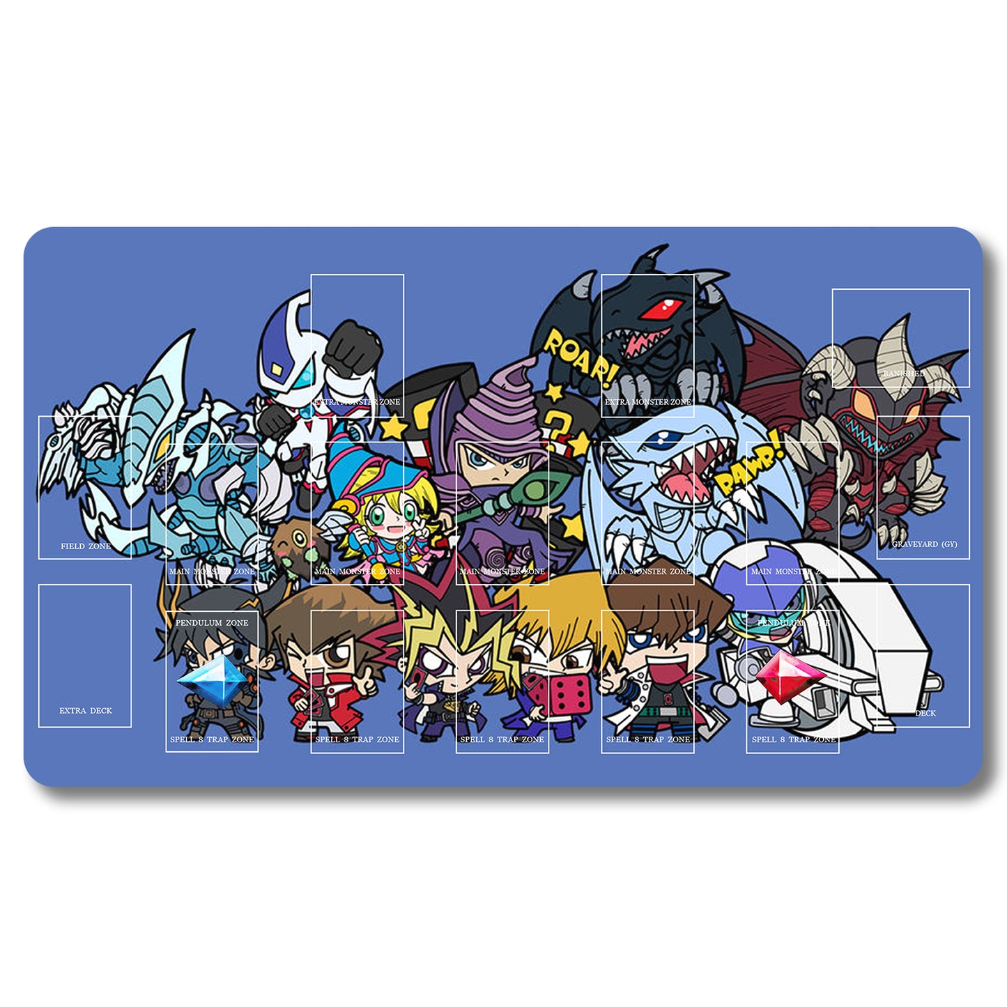 Brettspiel-Peripheriegerät – 779653 – Yugioh-Spielmatte, Größe 59,9 x 34,9 cm. Spielmatten, kompatibel mit TCG, OCG, CCG, Sammelkartenspiel