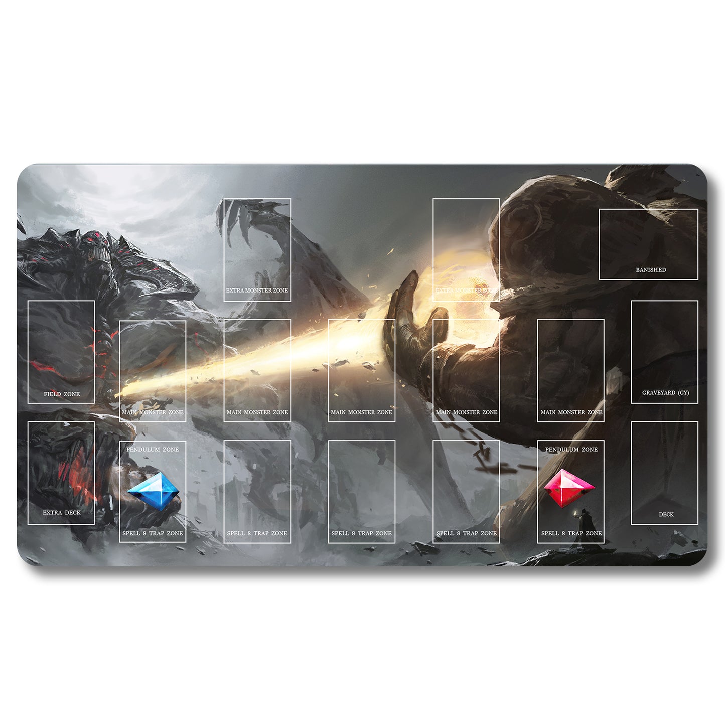 Brettspiel-Peripheriegerät – 1266324 – Yugioh-Spielmatte, Größe 59,9 x 34,9 cm. Spielmatten, kompatibel mit TCG, OCG, CCG, Sammelkartenspiel