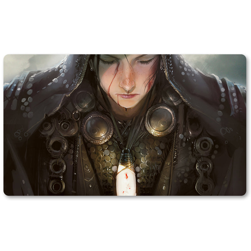 Tabulludo Ekstercentra - Angelheart Vial -MTG Playmat Grandeco 23.6X13.7in Ludaj matoj Kongruaj por TCG RPG CCG Komerckartludo