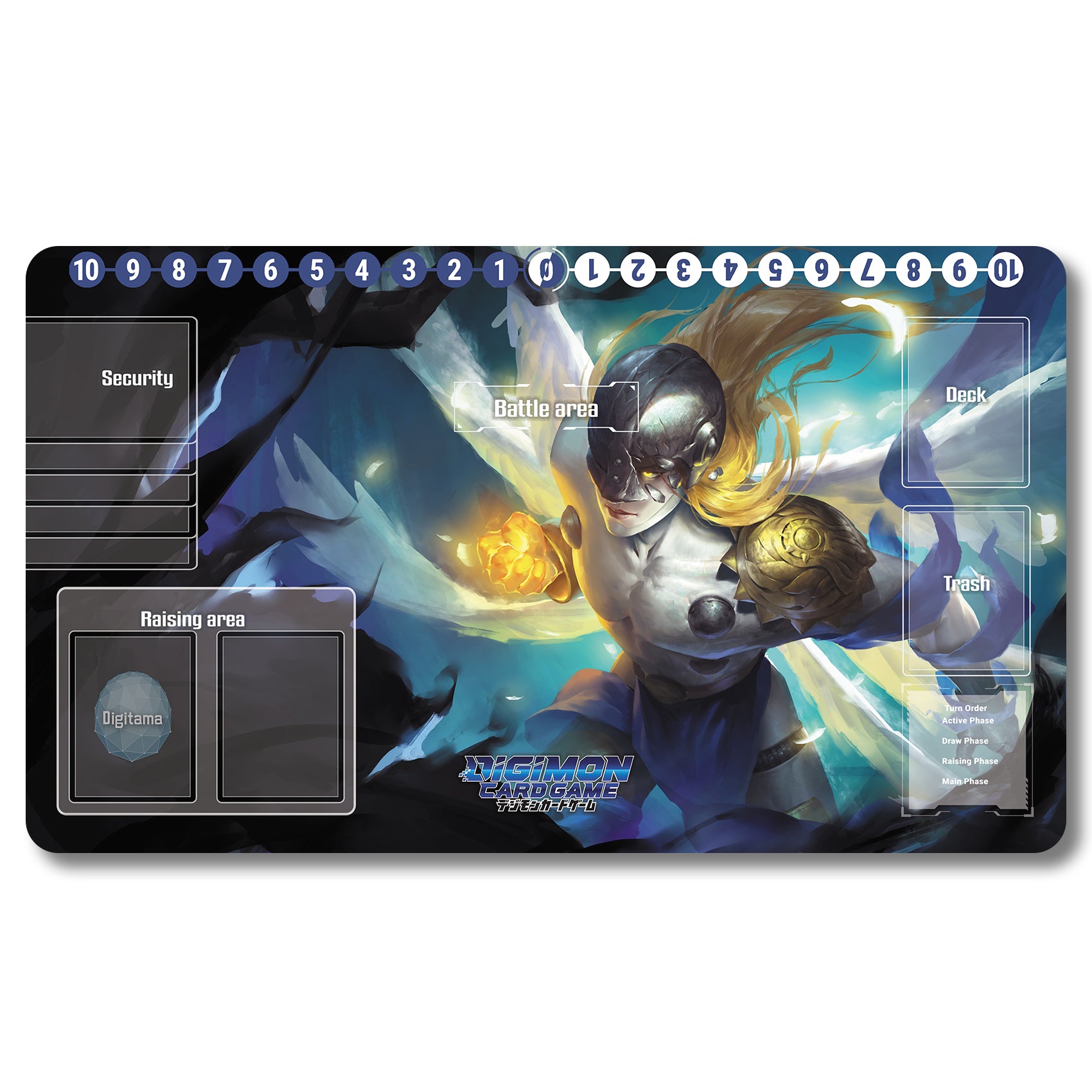 Angemon Playmat - Digimon Size 23.6X13.7in Play TCGPLAYMAT Angemon Playmat - Digimon Size 23.6X13.7in Play TCGPLAYMAT