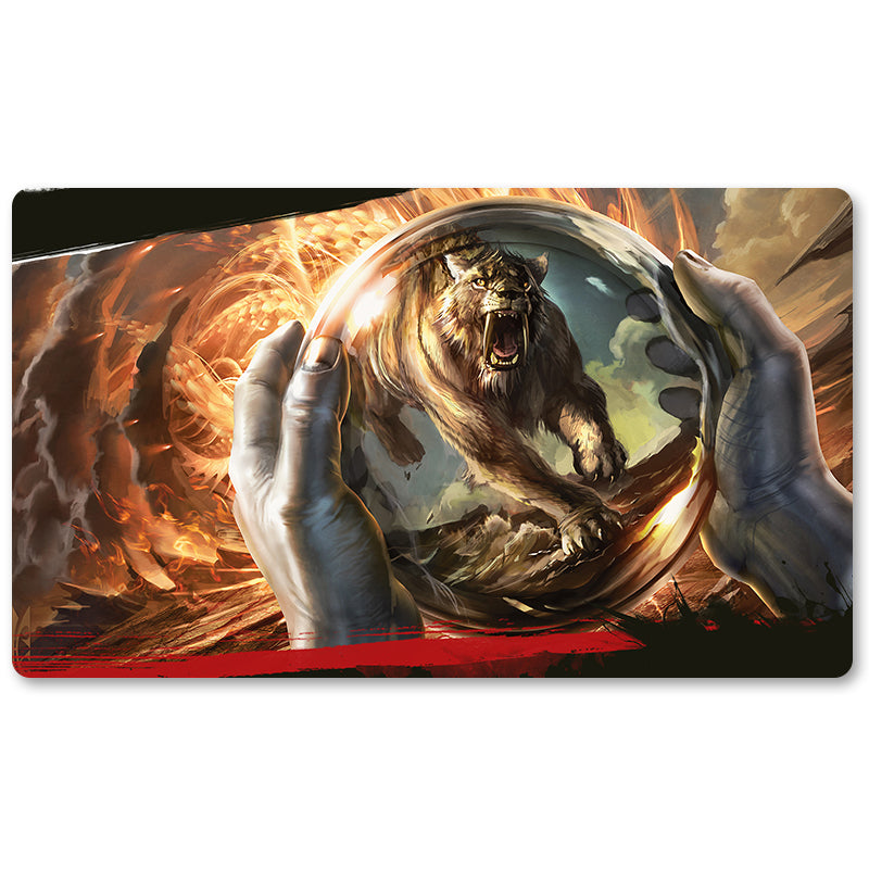 Tabulludo Ekstercentra - Lenso de Klareco -MTG Playmat Grandeco 23.6X13.7in Ludaj matoj Kongrua por TCG RPG CCG Komerckartludo