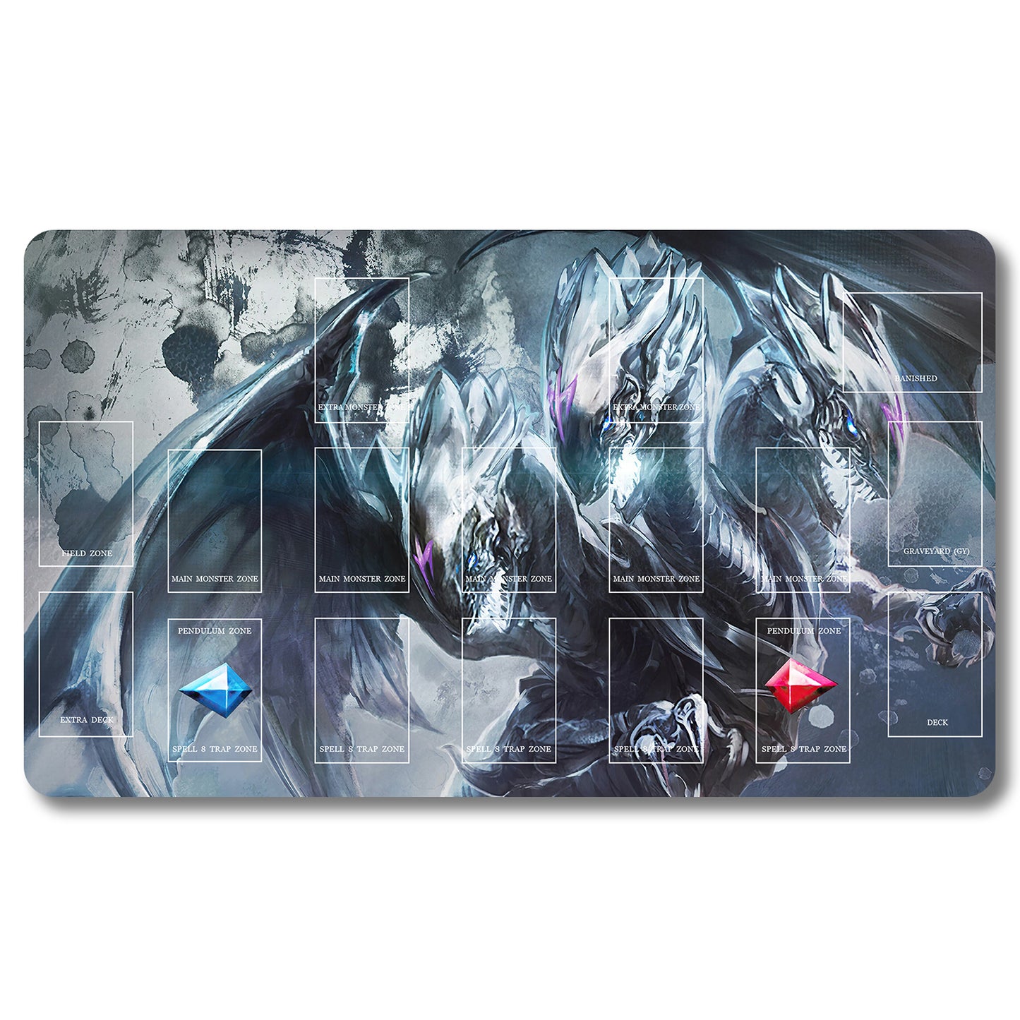 Brettspiel-Peripheriegerät – 57953 – Yugioh-Spielmatte, Größe 59,9 x 34,9 cm. Spielmatten, kompatibel mit TCG, OCG, CCG, Sammelkartenspiel