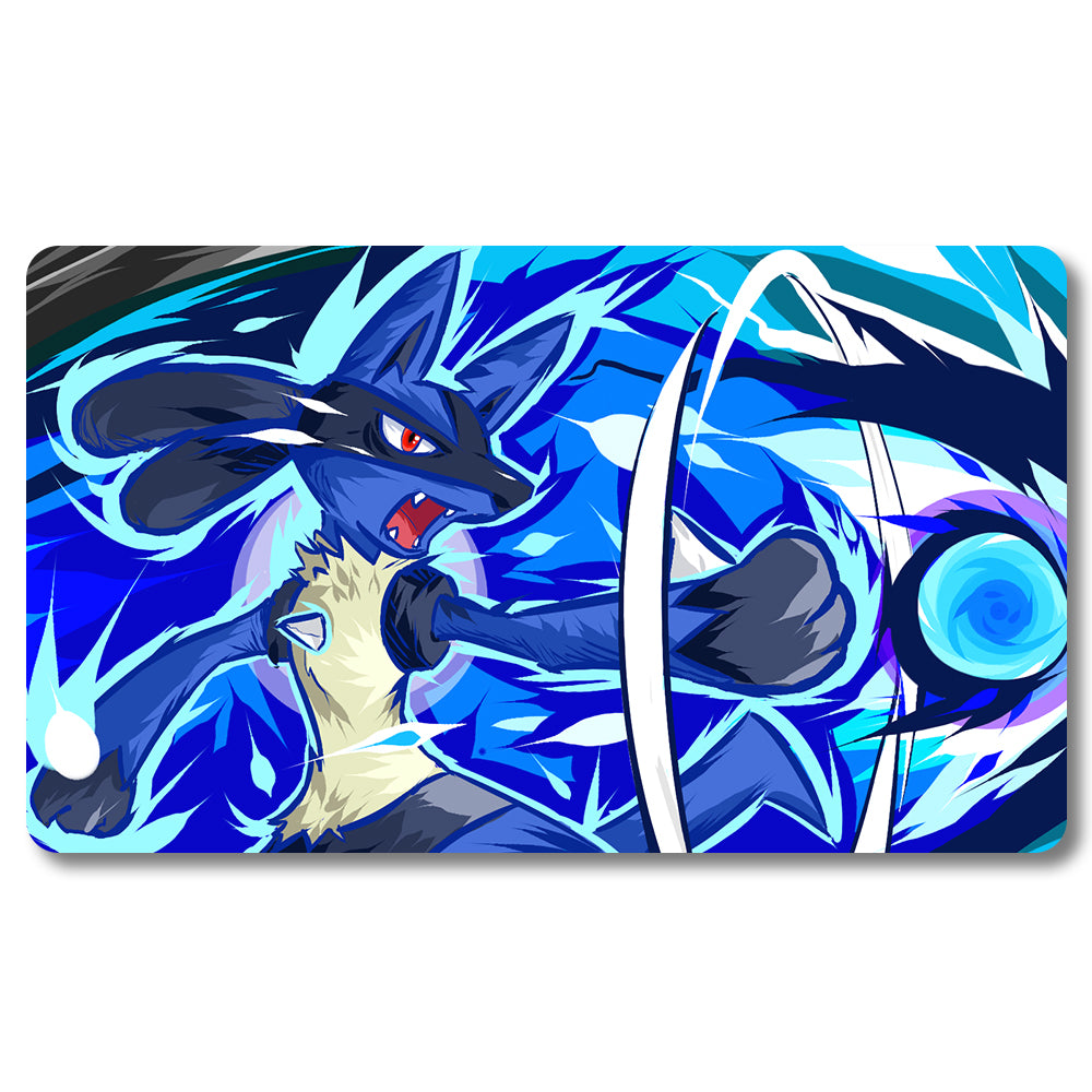 Tabulludo Ekstercentra - 2kk32m- Pokemon Playmat Grandeco 23.6X13.7in Ludaj matoj Kongruaj por TCG MTG RPG CCG Komerca Kartludo