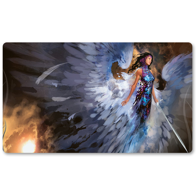 Magic The Gathering Peripheral- Illusory Angel -MTG Playmat Size 23.6X13.7in Play mats Compatible for TCG RPG CCG Trading Card Game