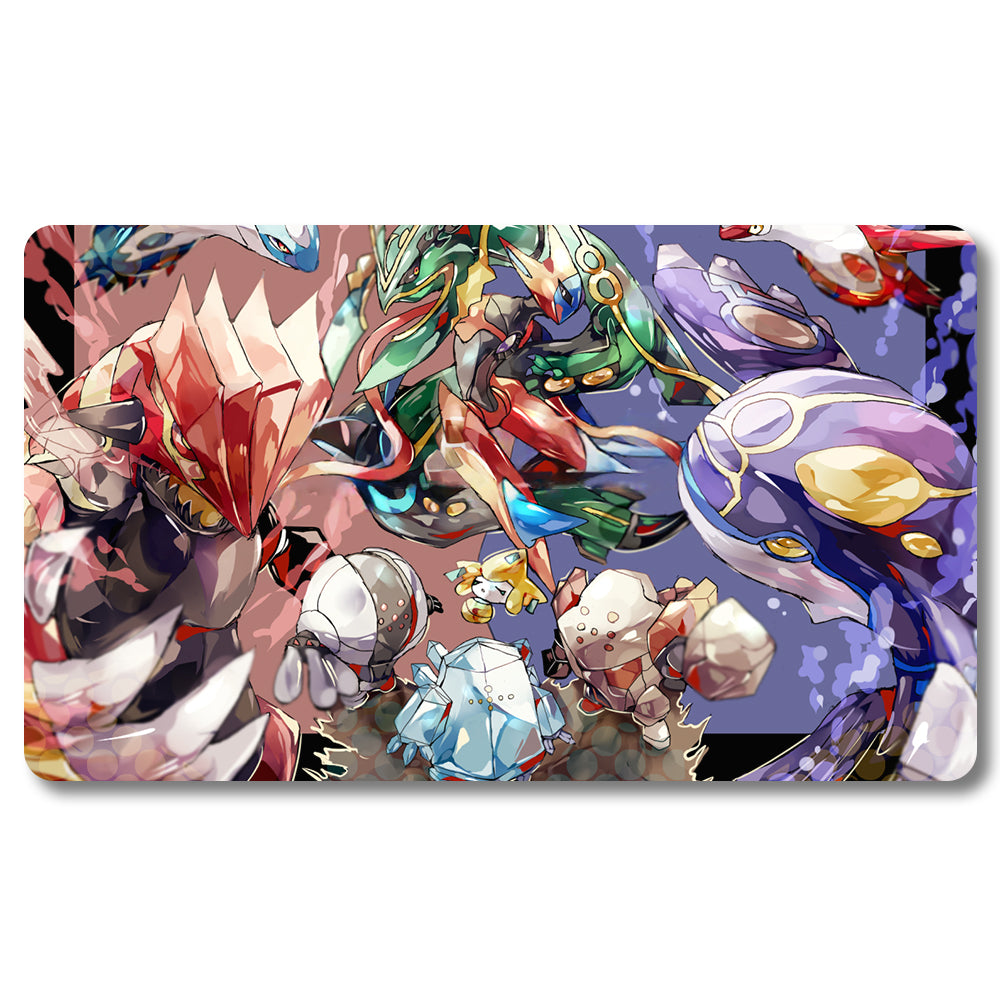 PTCG Groudon Playmat - Pokemon Size 23.6X13.7in Play mats Compatible for TCG MTG RPG CCG Trading Card Game