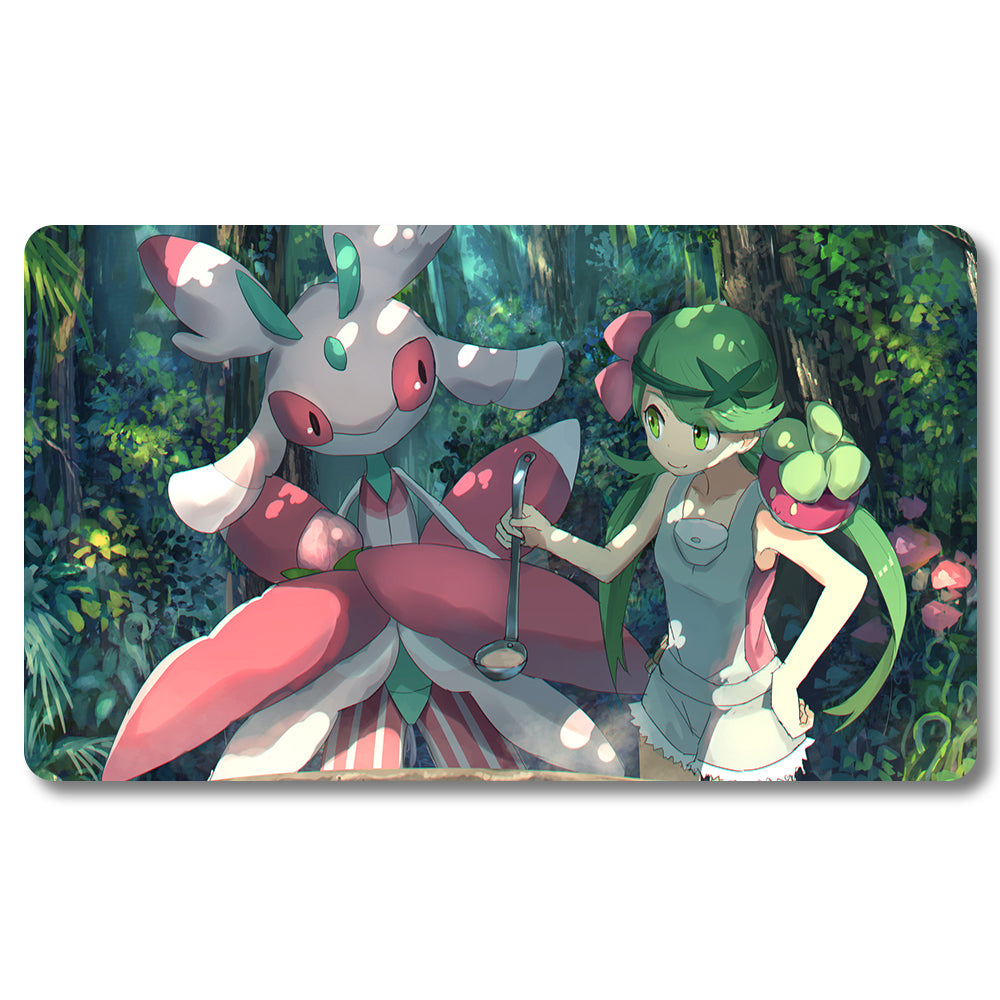PTCG Mayo Playmat - Pokemon Size 23.6X13.7in Play mats Compatible for TCG MTG RPG CCG Trading Card Game