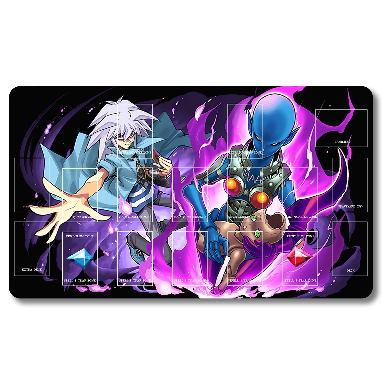 Ryou Bakura Playmat- Yugioh Size 23.6X13.7in Play TCGPLAYMAT Ryou Bakura Playmat- Yugioh Size 23.6X13.7in Play TCGPLAYMAT