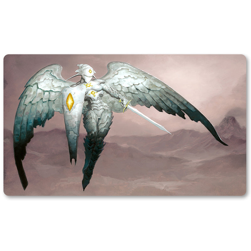 Magic The Gathering Peripheral- Platinum Angel -MTG Playmat Size 23.6X13.7in Play mats Compatible for TCG RPG CCG Trading Card Game