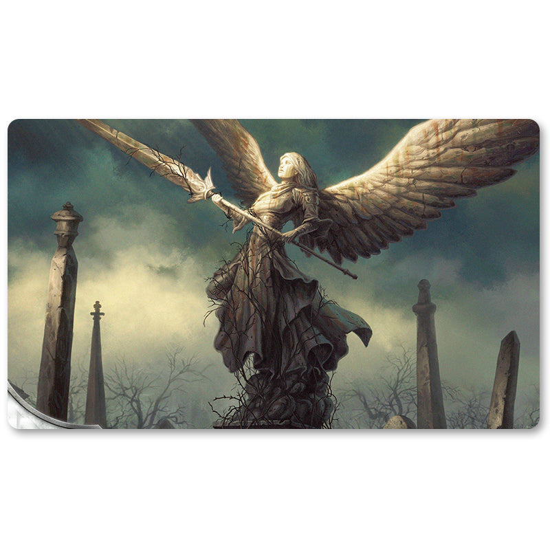 Tabulludo Ekstercentra - Tombo de Anĝelo - MTG Ludmato Grandeco 23.6X13.7in Ludaj matoj Kongruaj por TCG RPG CCG Komerckartludo