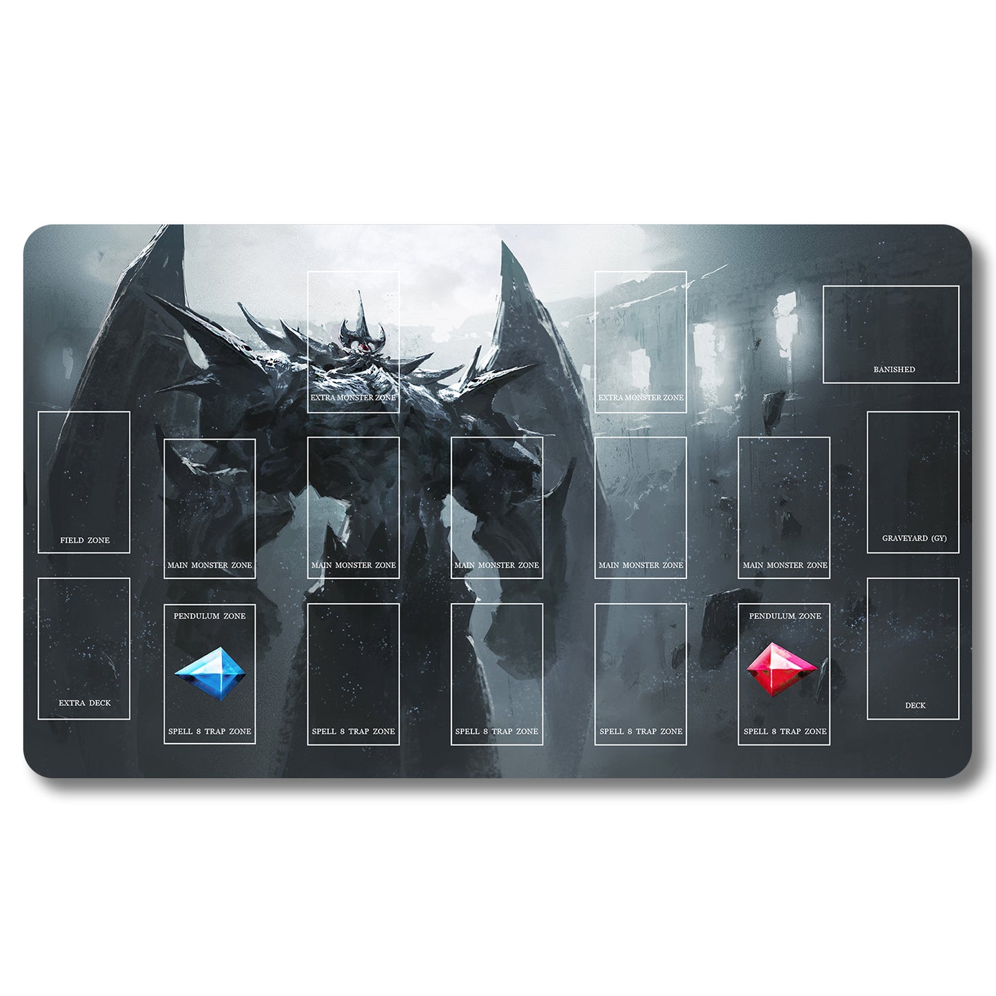 Brettspiel-Peripheriegerät – 1266633 – Yugioh Spielmatte, Größe 59,9 x 34,9 cm. Spielmatten, kompatibel mit TCG, OCG, CCG, Sammelkartenspiel