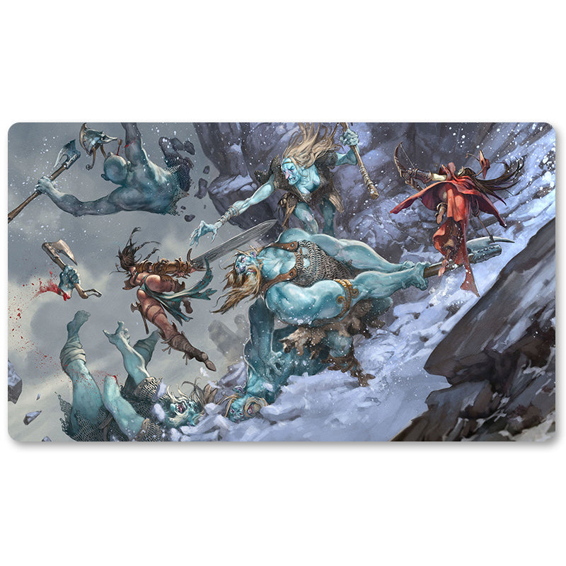 Magic The Gathering Peripheral- Ice-Tomb-of-the-Giant-Queen -MTG Playmat Size 23.6X13.7in Play mats Compatible for TCG RPG CCG Trading Card Game