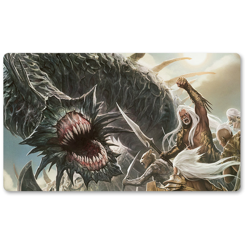 Magic The Gathering Peripheral- Mirrodin-Beseiged-Wurm -MTG Playmat Size 23.6X13.7in Play mats Compatible for TCG RPG CCG Trading Card Game