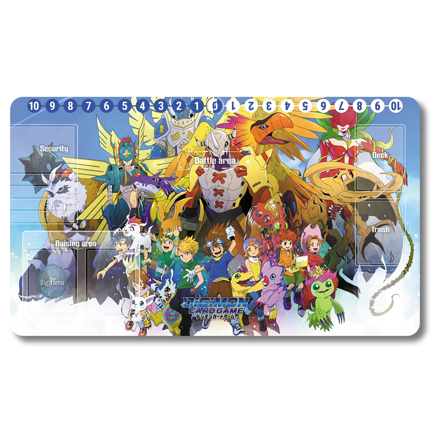 Tabulludo Ekstercentra - 47536587- Digimon Playmat Grandeco 23.6X13.7in Ludaj matoj Kongrua por TCG DTCG CCG Trading Card Game