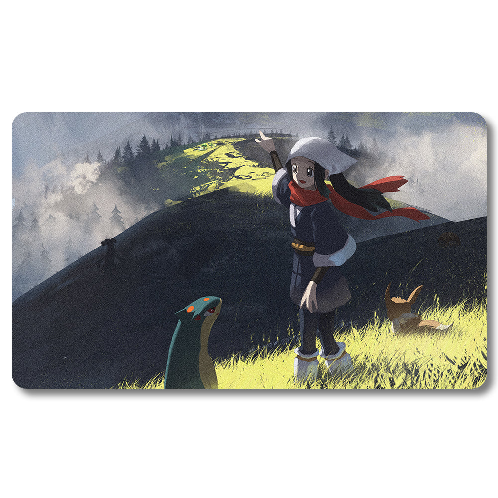 Tabulludo Ekstercentra - o3v25l- Pokemona Playmat Grandeco 23.6X13.7in Ludaj matoj Kongruaj por TCG MTG RPG CCG Komerckartludo