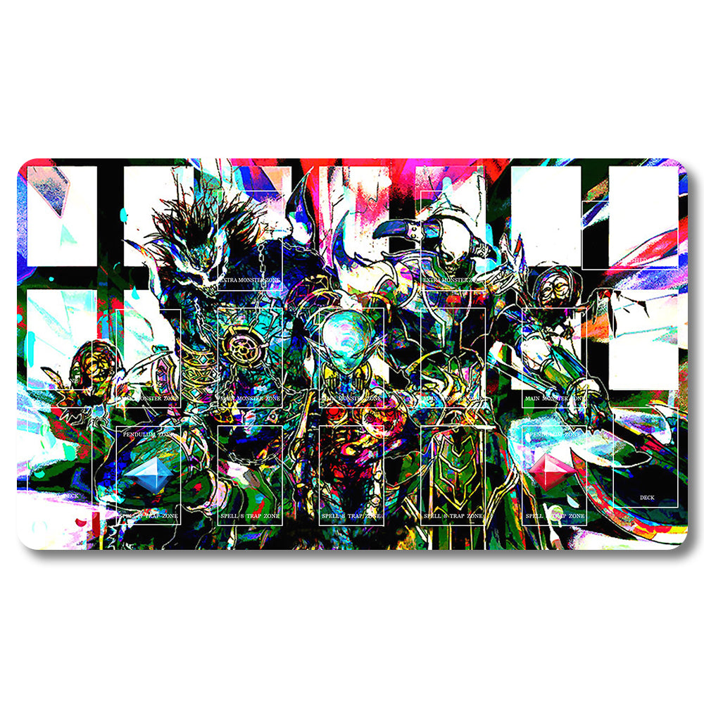 Tabulludo Ekstercentra - 168656- Yugioh Playmat Grandeco 23.6X13.7in Ludaj matoj Kongrua por TCG OCG CCG Komerca Kartludo
